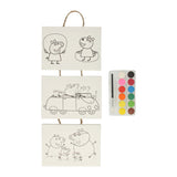 Peppa Pig 3 Mini Canvas (met penseel en verf)