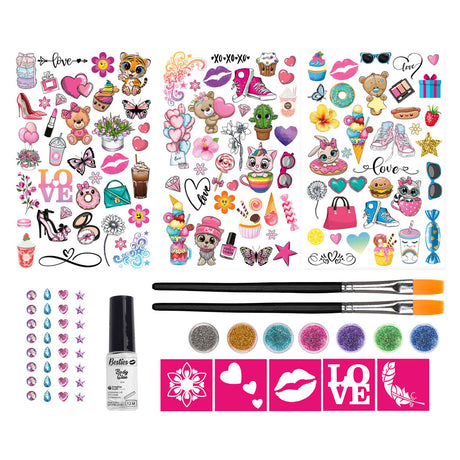 Besties Glitter Tattoo Set