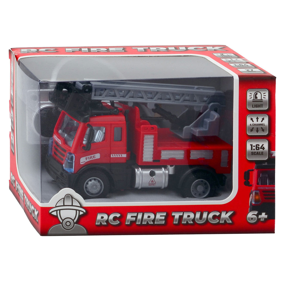 Johntoy RC Brandweerauto Rood 1:64