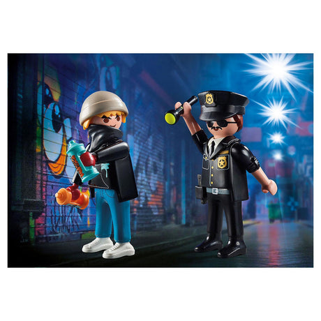 PlayMobil Stad Action Shopack Polic Agent an Sproeier 70822