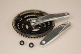 Crankset 24 34 42t zilver zwart verdiept -4mm