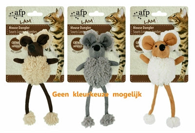 AFP Maus Dangler Lamswol mat Catnip Assorti