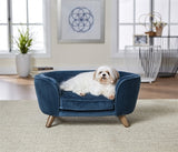 Enchanted pet Enchanted hondenmand sofa romy peacock blauw