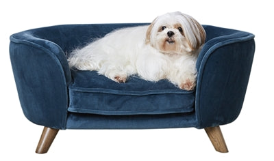 Enchanted pet Enchanted hondenmand sofa romy peacock blauw