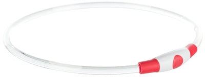 Trixie Halsband usb flash light lichtgevend oplaadbaar tpu rood