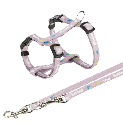 Trixie Junior puppytuig met riem lila