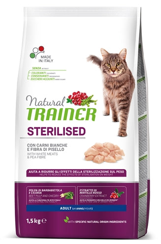 Natural trainer Cat sterilised white meat