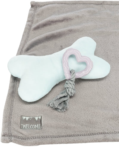 Trixie Junior puppy set fleece deken en speelgoed