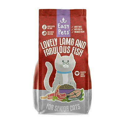 Easypets Lovely lamb fabulous fish senior kattenvoer