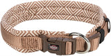 Trixie Halsband hond boho extra breed met ruit karamel