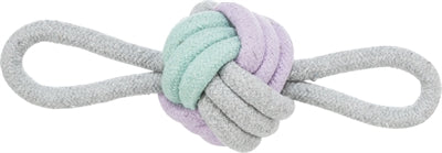 Trixie Junior Knäppchen Ball mat 2 Hand Schleifen Seil