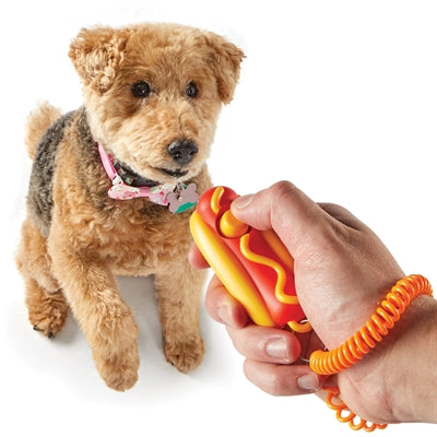 Brightkins Smarty pooch training clicker hotdog