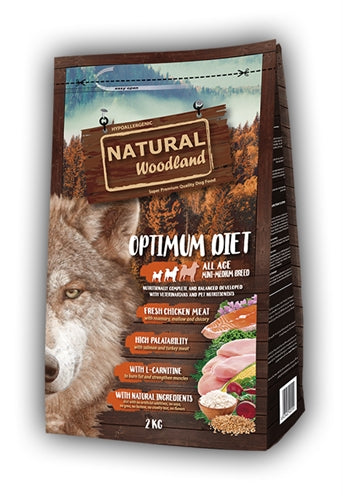 Natural woodland Optimum mini medium breed diet