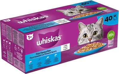 Whiskas Multipack pouch adult vis selectie in gelei