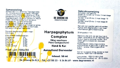 De groene os Harpagophytum complex hond kat