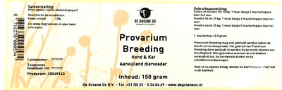 De groene os Provarium breeding hond kat