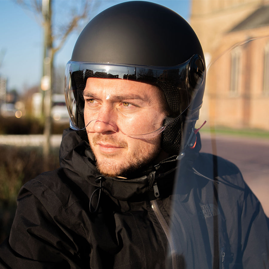 Pro-Tect Protect urban helm m voor scooter en fiets ece keurmerk zwart