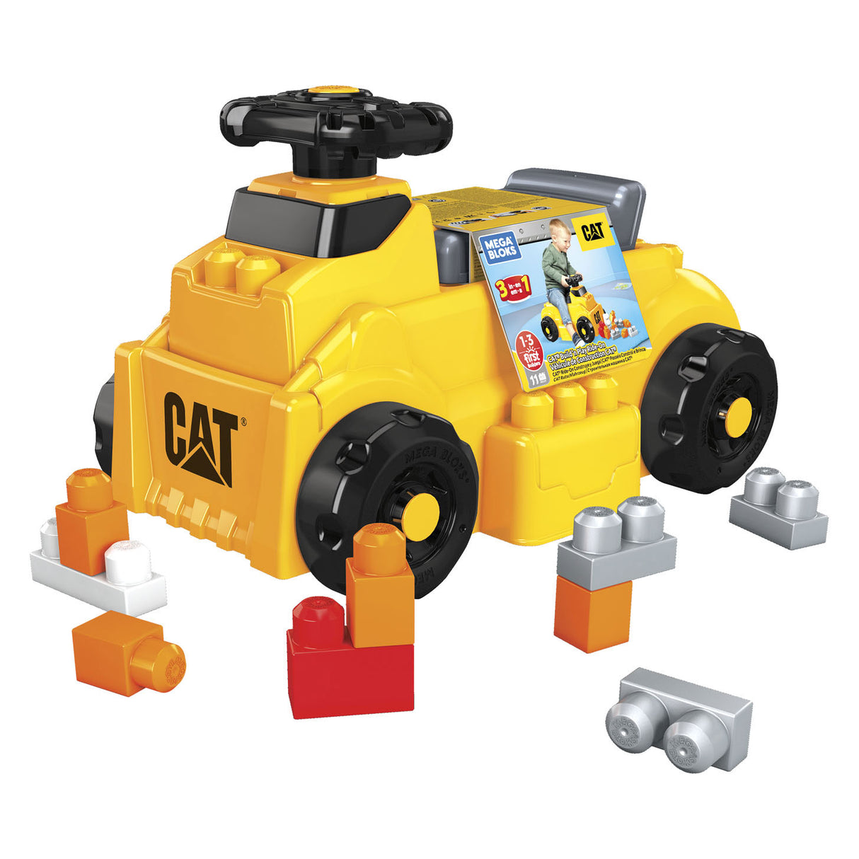 Mega Bloks CAT Build n Loopauto met Blokken