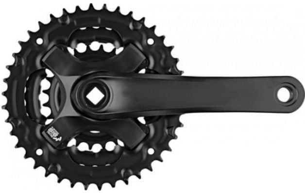 Samox Crankset 170 mm triple 48 38 28 t mat zwart 4 mm