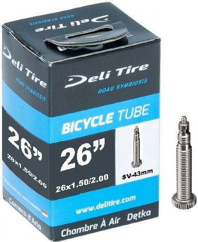 Deli Tire binnenband sv13 26 inch 26x1.50-2.10 40 54-559 43 mm frans