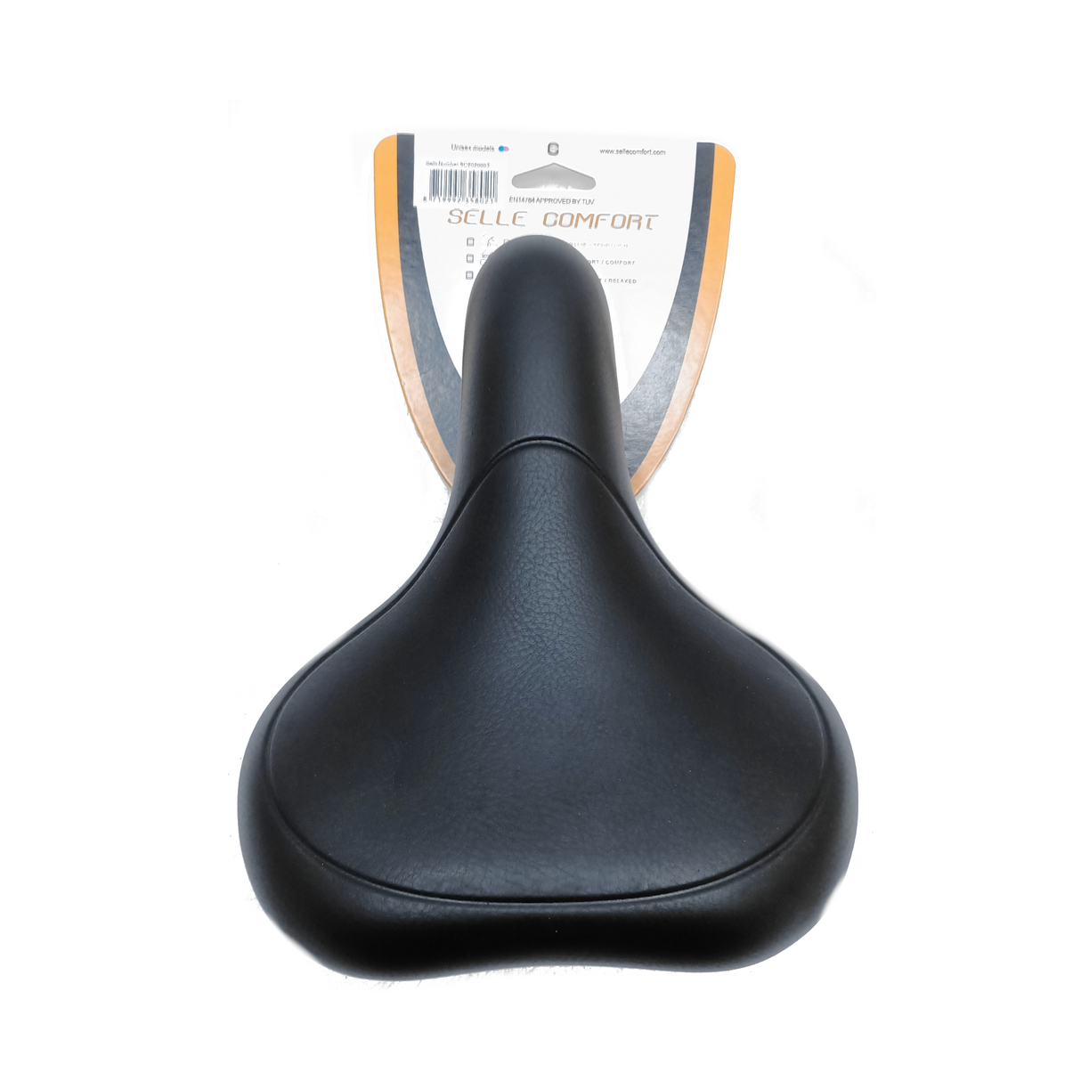 Selle comfort Comfort zadel E-Bike zwart, zonder strop