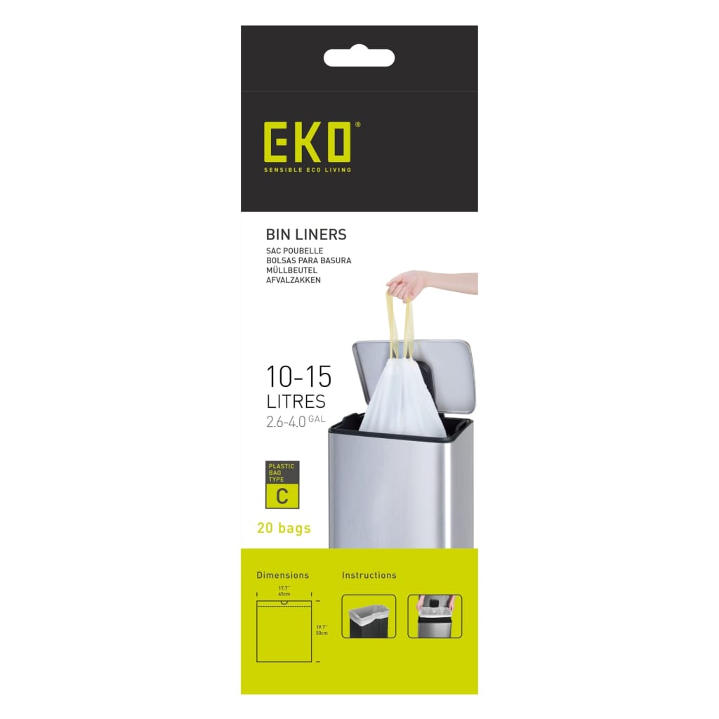 EKO EKO Afvalzakkenset C 24x20 st 10-15 L wit