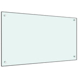 VidaXL Spatscherm keuken 90x50 cm gehard glas wit