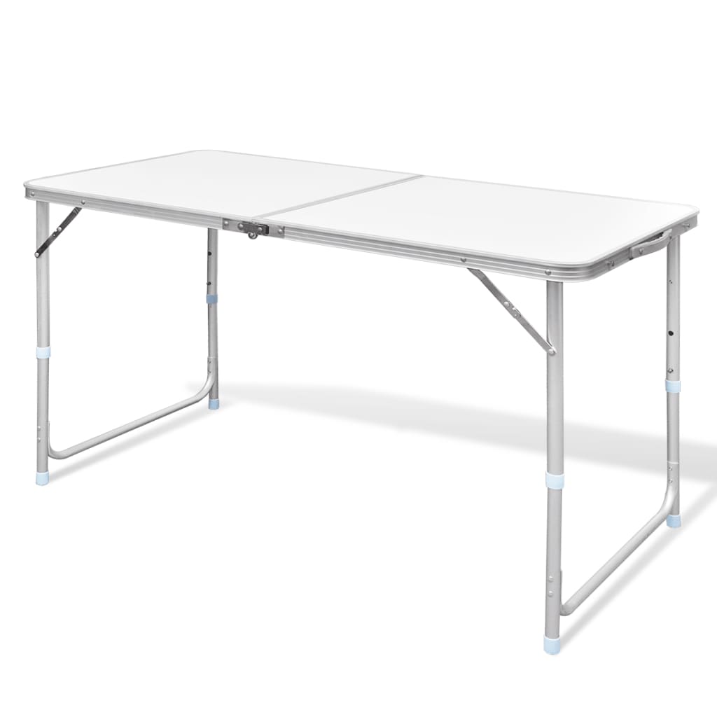 VidaXL Campingtafel inklapbaar en verstelbaar 120x60 cm aluminium