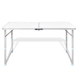VidaXL Campingtafel inklapbaar en verstelbaar 120x60 cm aluminium
