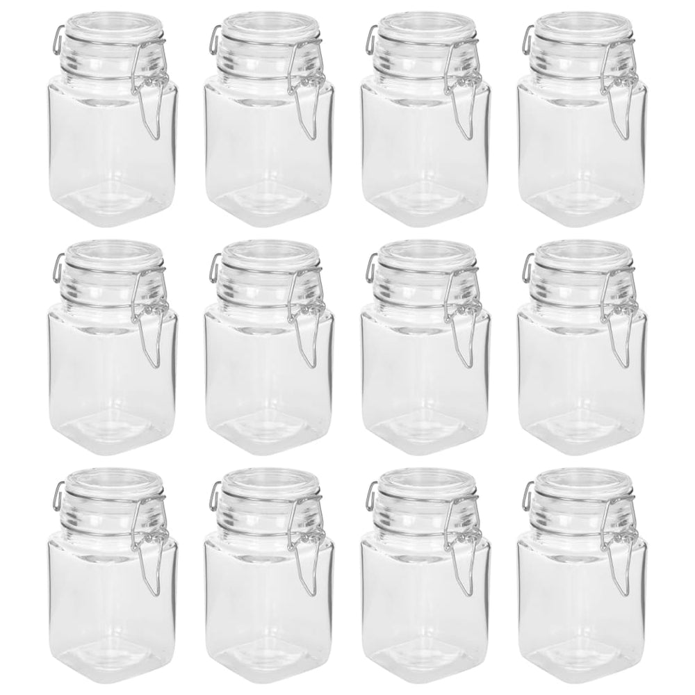 VidaXL Jampotten met sluiting 12 st 260 ml glas