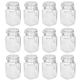 VidaXL Jampotten met sluiting 12 st 260 ml glas