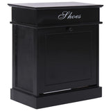 VidaXL Schoenenkast 50x28x58 cm paulowniahout zwart