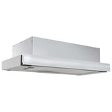 VidaXL Afzuigkap inbouw slank 480 m³ u aluminium roestvrij staal