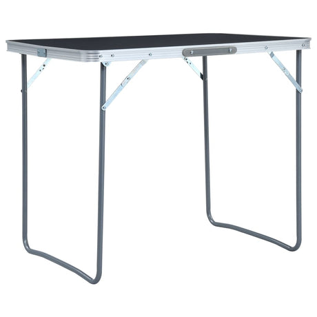 VidaXL Campingtafel inklapbaar met metalen frame 80x60 cm grijs