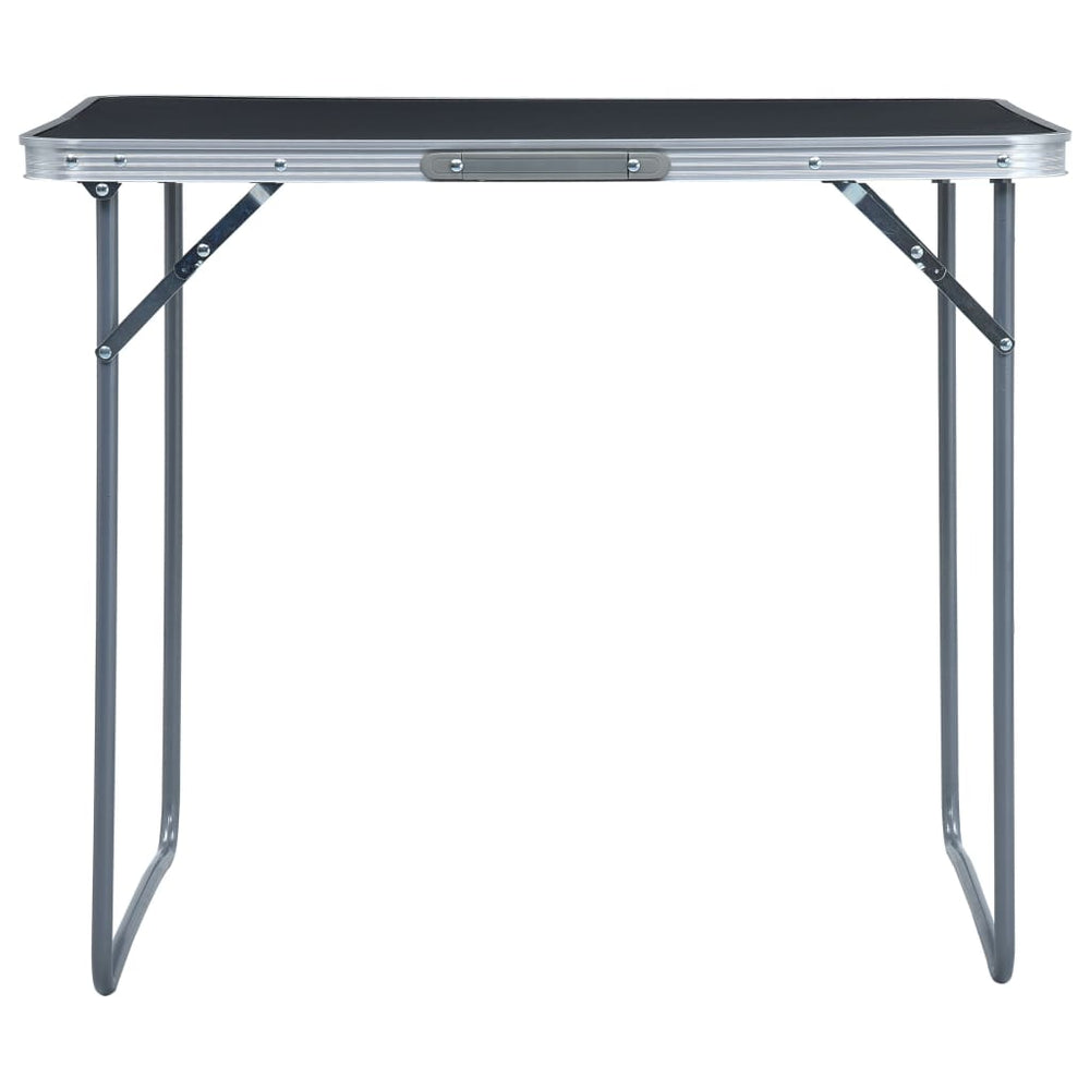 VidaXL Campingtafel inklapbaar met metalen frame 80x60 cm grijs