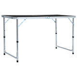 VidaXL Campingtafel inklapbaar 120x60 cm aluminium grijs
