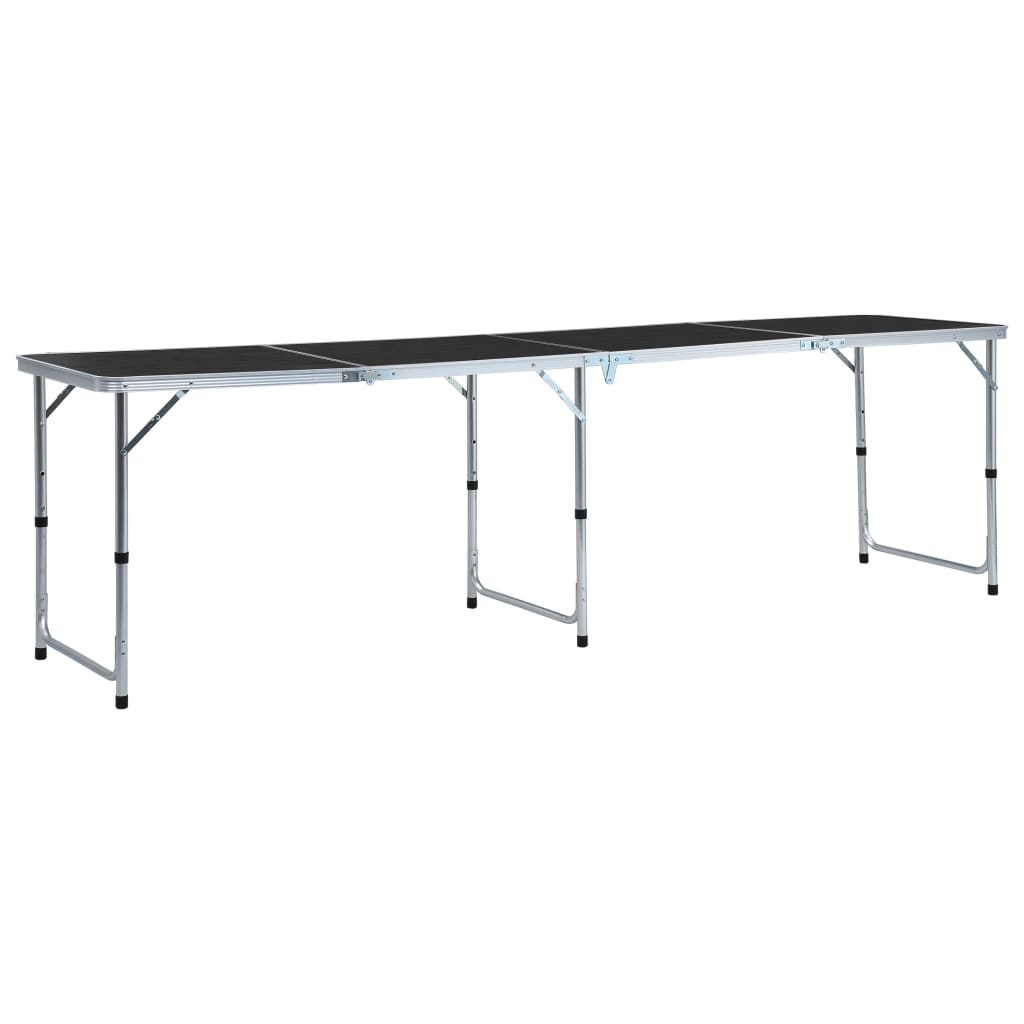 VidaXL Campingtafel inklapbaar 240x60 cm aluminium grijs