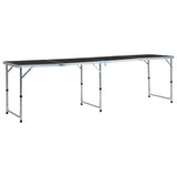 VidaXL Campingtafel inklapbaar 240x60 cm aluminium grijs