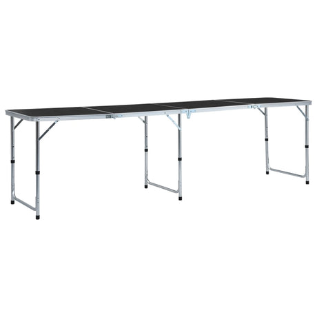 VidaXL Campingtafel inklapbaar 240x60 cm aluminium grijs