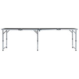 VidaXL Campingtafel inklapbaar 240x60 cm aluminium grijs