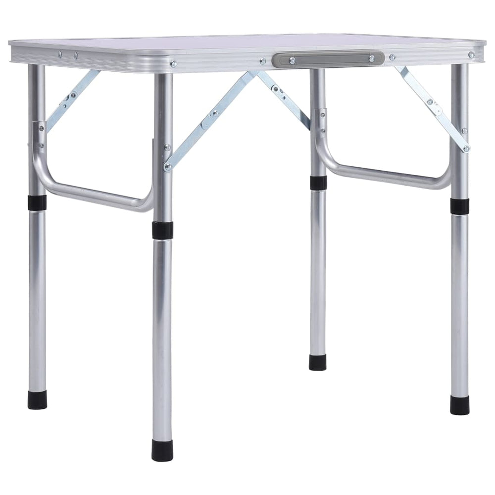 VidaXL Campingtafel inklapbaar 60x45 cm aluminium wit