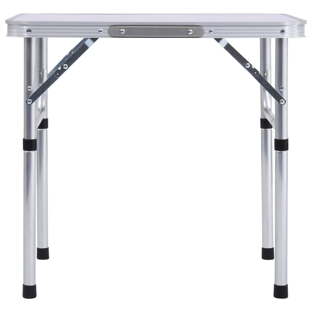 VidaXL Campingtafel inklapbaar 60x45 cm aluminium wit