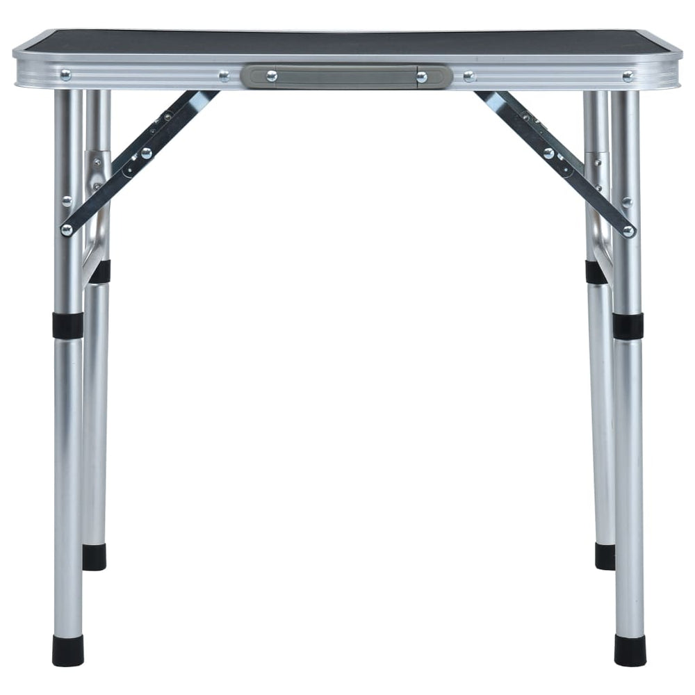 VidaXL Campingtafel inklapbaar 60x45 cm aluminium grijs