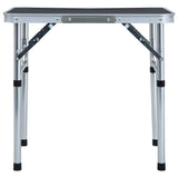 VidaXL Campingtafel inklapbaar 60x45 cm aluminium grijs