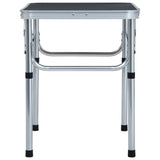 VidaXL Campingtafel inklapbaar 60x45 cm aluminium grijs