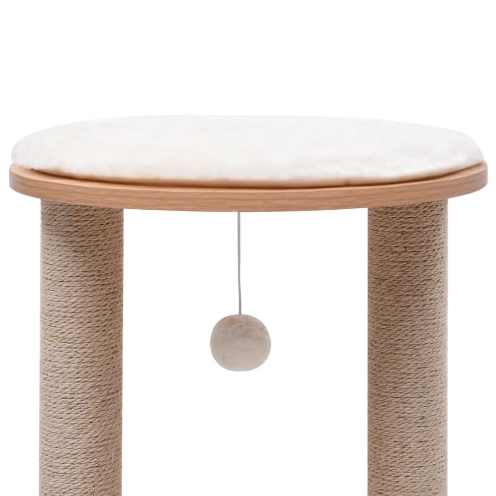 VidaXL Kattenkrabpaal klein met krabpalen 44 cm