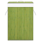 VidaXL Wasmand met 1 vak bamboe groen
