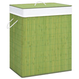 VidaXL Wasmand met 1 vak 83 L bamboe groen