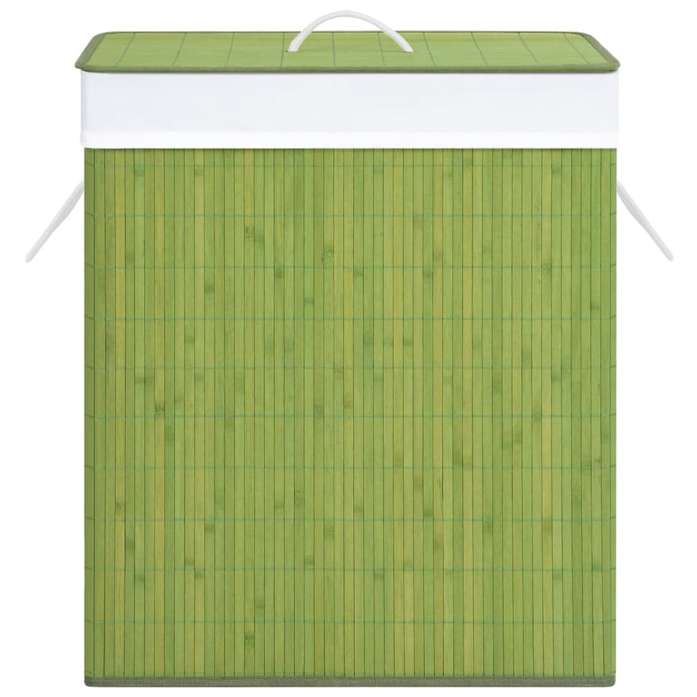 VidaXL Wasmand met 1 vak 83 L bamboe groen