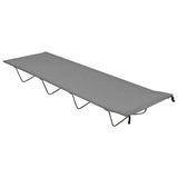 VidaXL Campingbed 180x60x19 cm oxford stof en staal grijs